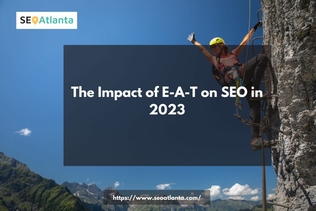 A person climbing a mountain, symbolizing the journey of SEO optimization with E-A-T