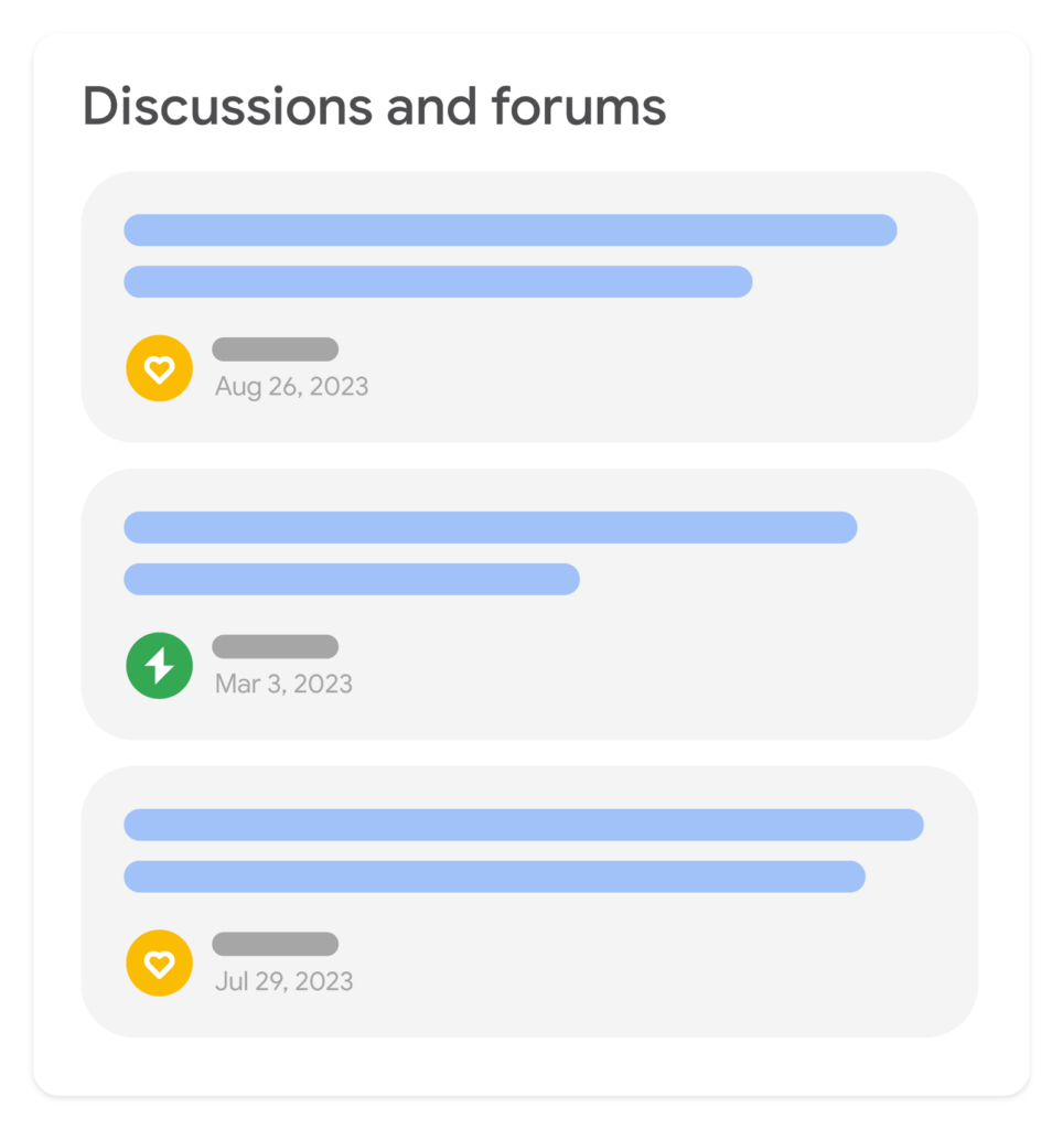 Discussion forum structured data